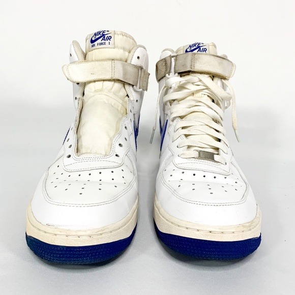 NIKE Air Force 1 1982 Remake White/Blue Trim - Picture 3 of 8